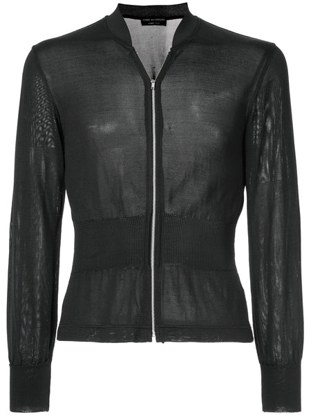COMME DES GARÇONS Homme Plus fine-knit zip-up cardigan