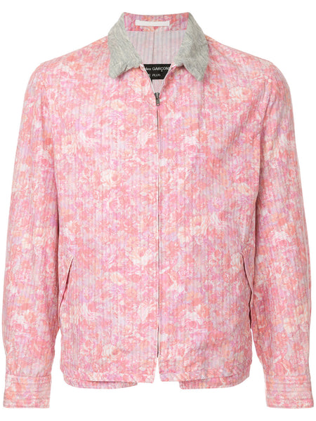 COMME DES GARÇONS Homme Plus floral-print zip-up shirt jacket