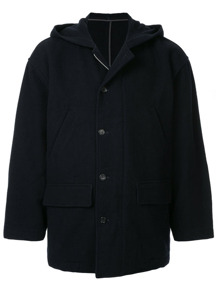 COMME DES GARÇONS Homme hooded single-breasted jacket
