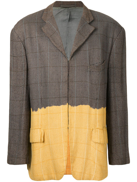 COMME DES GARÇONS Homme Plus bleached bottom plaid blazer