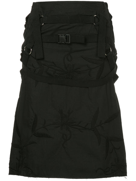 JUNYA WATANABE COMME DES GARÇONS strapped embroidered skirt