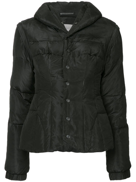 YOHJI YAMAMOTO silk collar puffer jacket