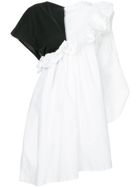 YOHJI YAMAMOTO split ruffle top