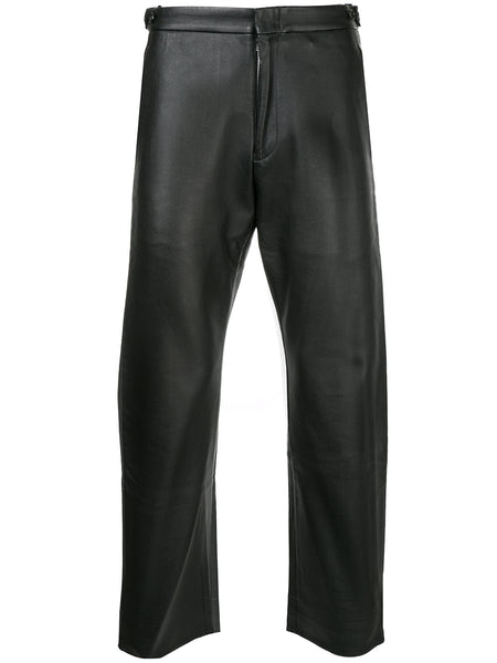 COMME DES GARÇONS Homme Plus leather effect cropped trousers