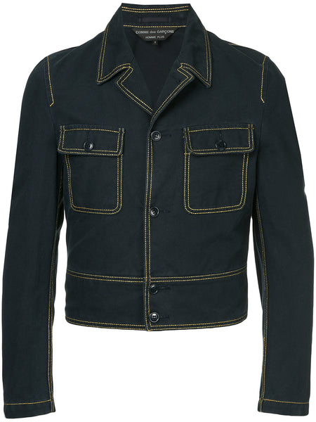 COMME DES GARÇONS Homme Plus gold stitch cropped jacket