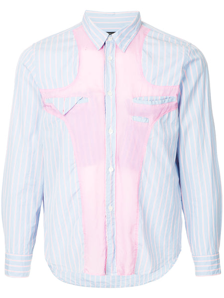COMME DES GARÇONS Homme Plus paneled striped shirt