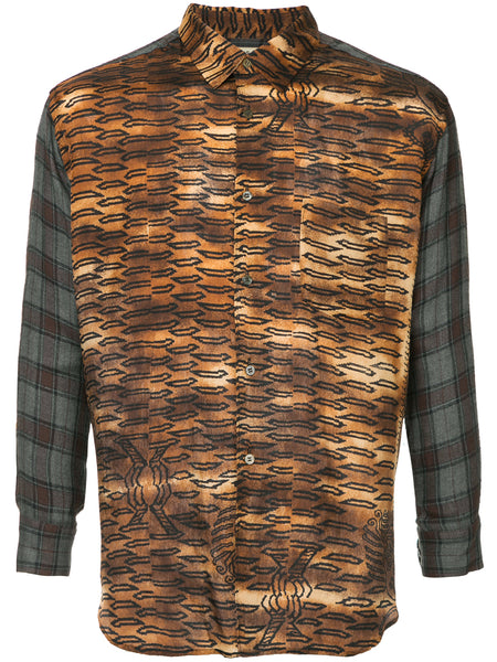 COMME DES GARÇONS plaid artistic shirt