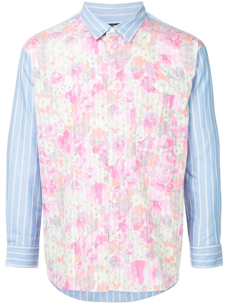 COMME DES GARÇONS Homme Plus striped floral shirt