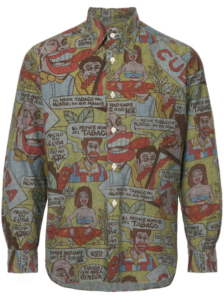 COMME DES GARÇONS Homme Cuba print shirt