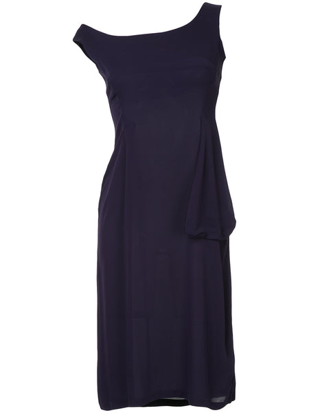 YOHJI YAMAMOTO asymmetric shoulders dress