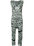 ISSEY MIYAKE abstract print pleated jumpsuit