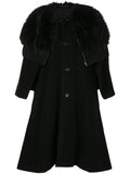 COMME DES GARÇONS faux fur cape coat
