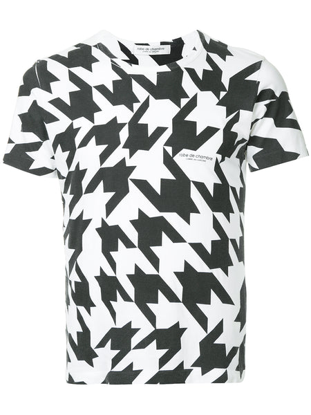 COMME DES GARÇONS Robe de Chambre houndstooth slim T-shirt