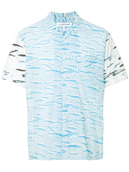 COMME DES GARÇONS SHIRT fish print shortsleeved shirt