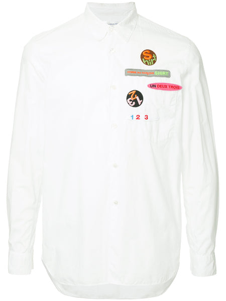 COMME DES GARÇONS SHIRT applique pocket shirt