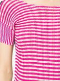 ISSEY MIYAKE striped pleated top