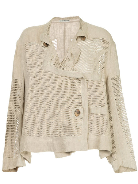 ISSEY MIYAKE long sleeved mesh jacket