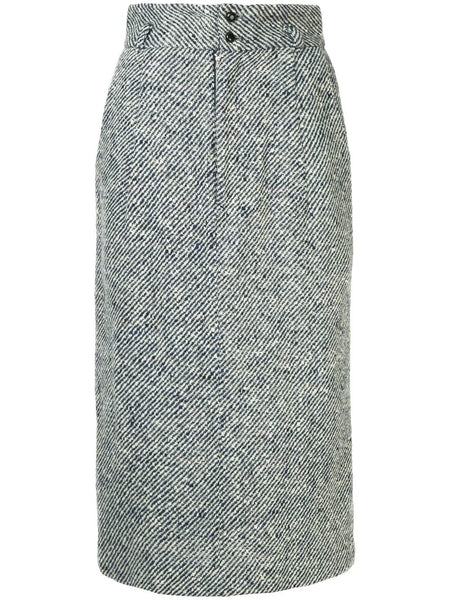 YOHJI YAMAMOTO tweed straight skirt