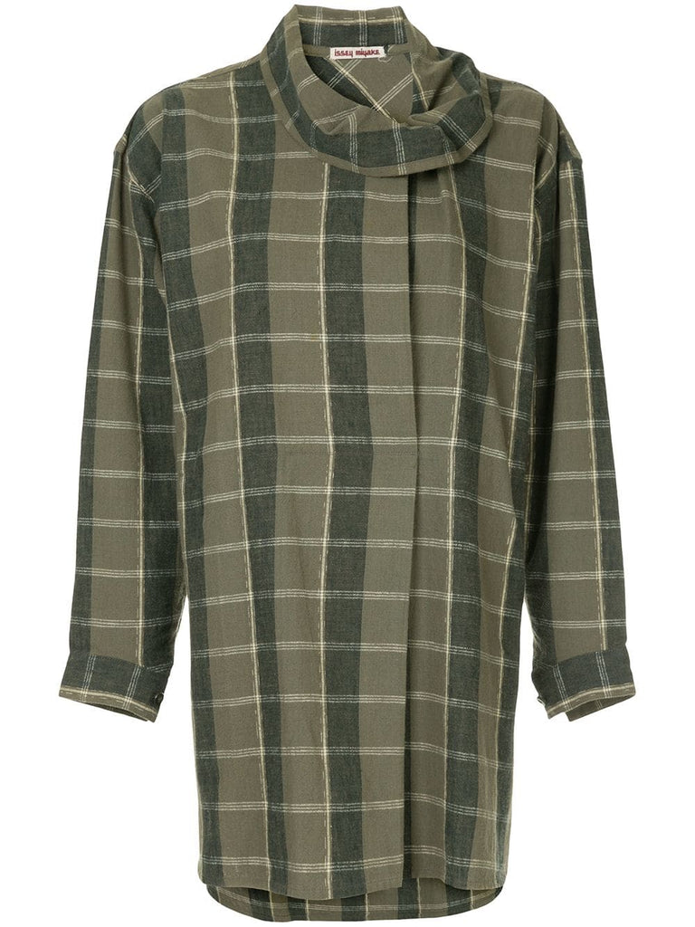 ISSEY MIYAKE concealed fastening flannel jacket
