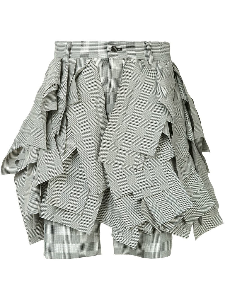 COMME DES GARÇONS houndstooth patterned shorts