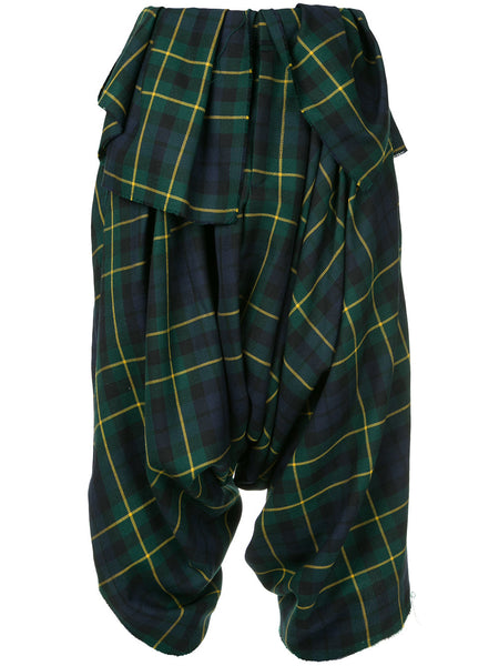 COMME DES GARÇONS tartan cropped trousers