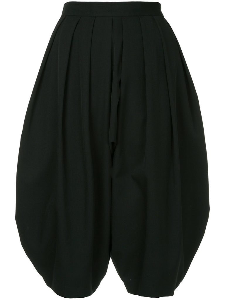 COMME DES GARÇONS flared pleated cropped trousers