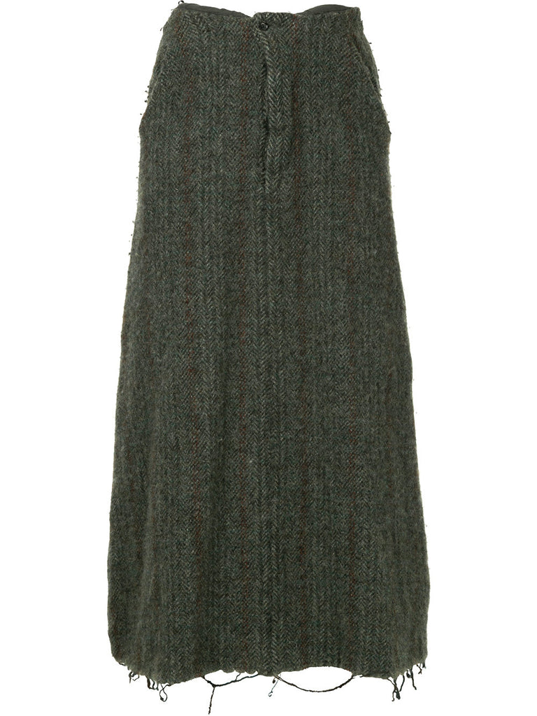 COMME DES GARÇONS frayed midi skirt