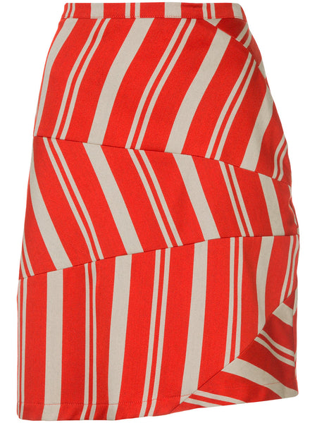 WALTER VAN BEIRENDONCK W & LT contrast stripe skirt
