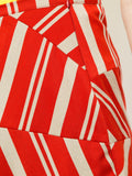 WALTER VAN BEIRENDONCK W & LT contrast stripe skirt