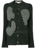 COMME DES GARÇONS check contrast fitted cardigan