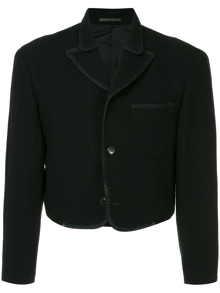 YOHJI YAMAMOTO Pour Homme one pocket cropped jacket