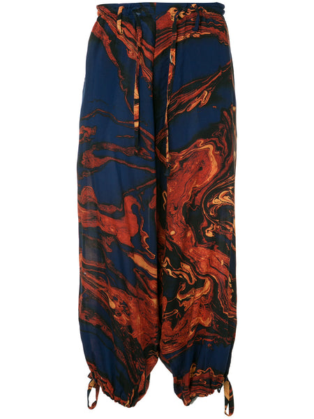 YOHJI YAMAMOTO lava print trousers