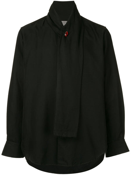 YOHJI YAMAMOTO Pour Homme scarf detail shirt