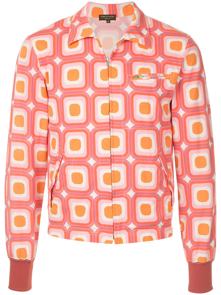 COMME DES GARÇONS Homme Plus geometrical print zip up jacket