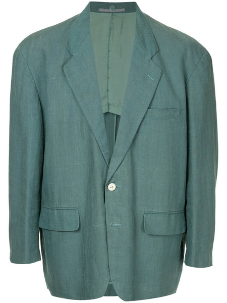 COMME DES GARÇONS Homme Plus teal oversized jacket