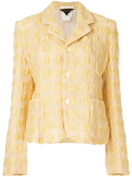 COMME DES GARÇONS textured buttoned jacket