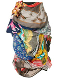 COMME DES GARÇONS recycled vintage scarfs skirt