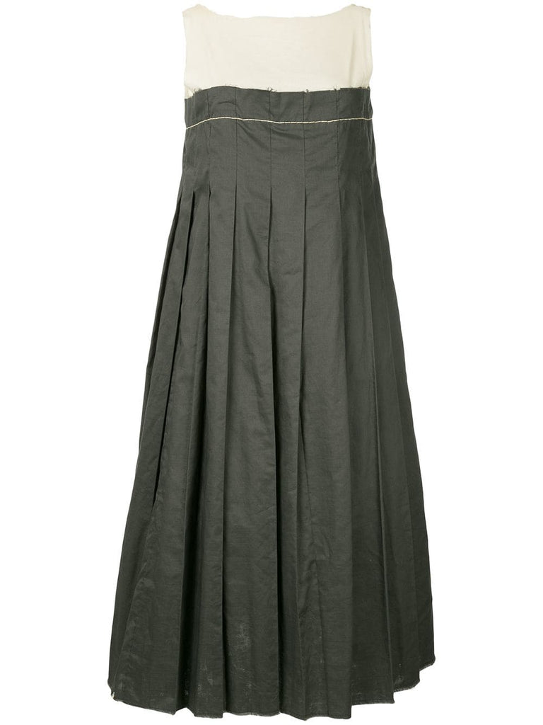 COMME DES GARÇONS dissected contrast pleated dress