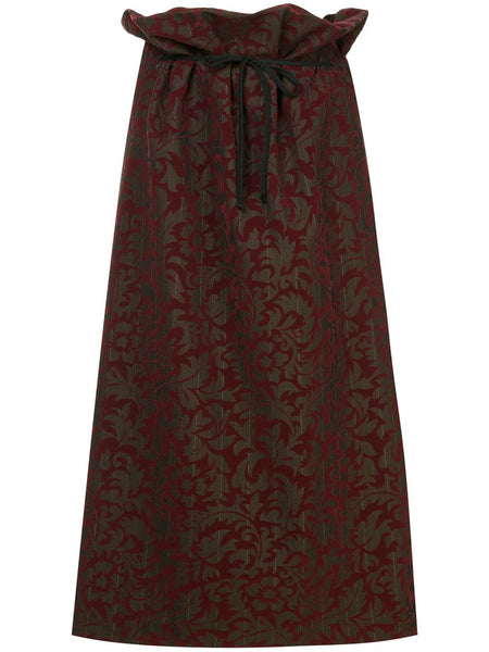 COMME DES GARÇONS flocked floral pinstripe skirt