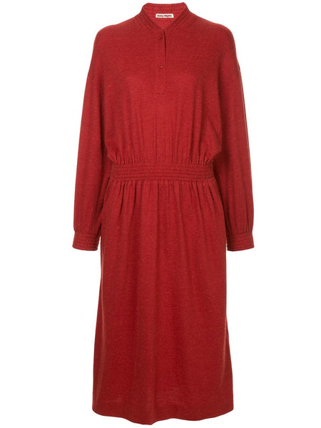 ISSEY MIYAKE elasticated waist midi dress