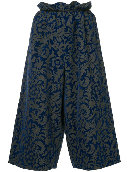 COMME des GARÇONS hakama flocked trousers