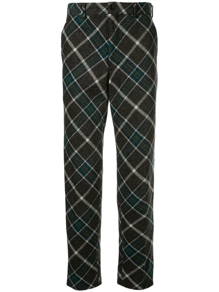 COMME DES GARÇONS plaid slim trousers