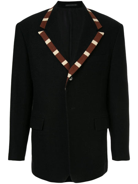 YOHJI YAMAMOTO striped lapel blazer