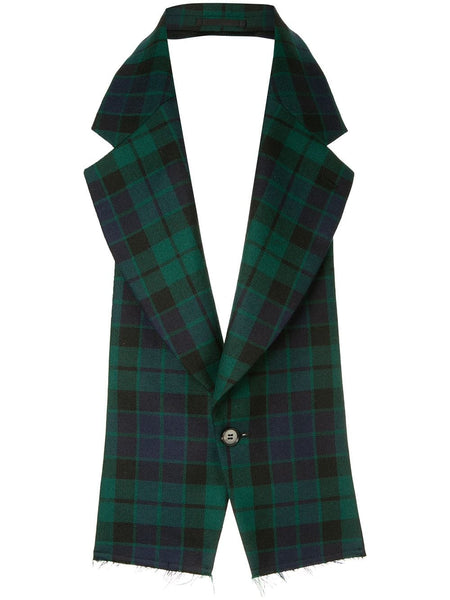 COMME DES GARÇONS Homme Plus tartan lapel-style scarf