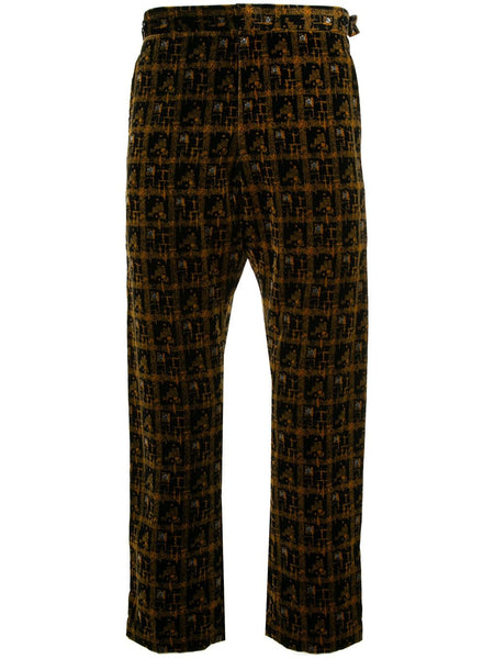 COMME DES GARÇONS geometric pattern cropped trousers