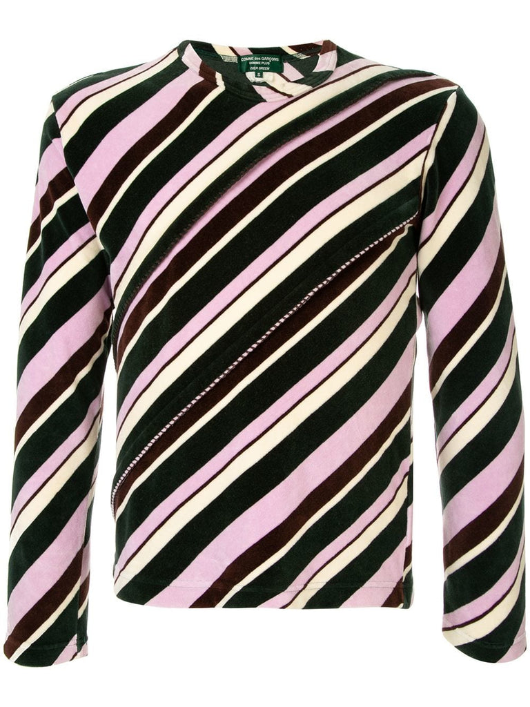 COMME DES GARÇONS diagonal striped T-shirt