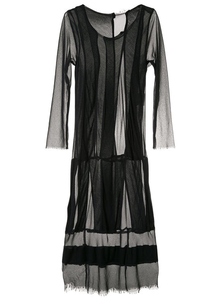 COMME DES GARÇONS mesh panels midi dress