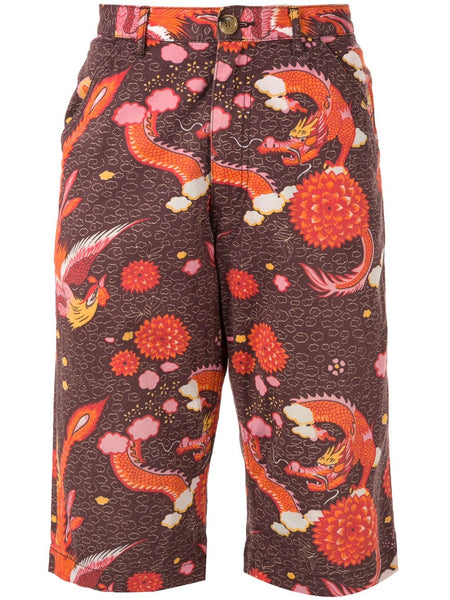 COMME DES GARÇONS dragon print shorts