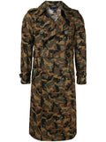 COMME DES GARÇONS double breasted camouflage trenchcoat