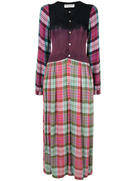 COMME DES GARÇONS vested checked dress